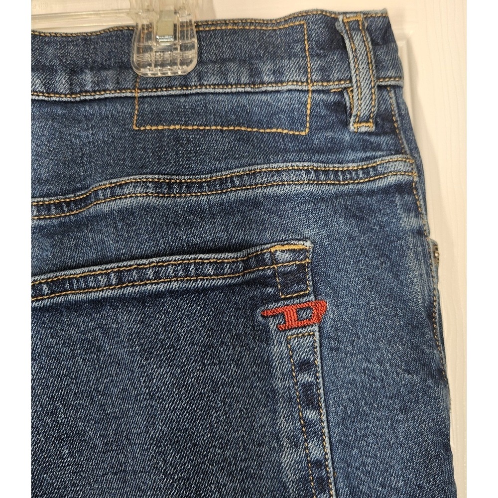 Diesel 2006 D-Fining Tapered Button Fly Blue Jeans Men's 38 (38x27.5) Whiskering - Picture 3 of 14